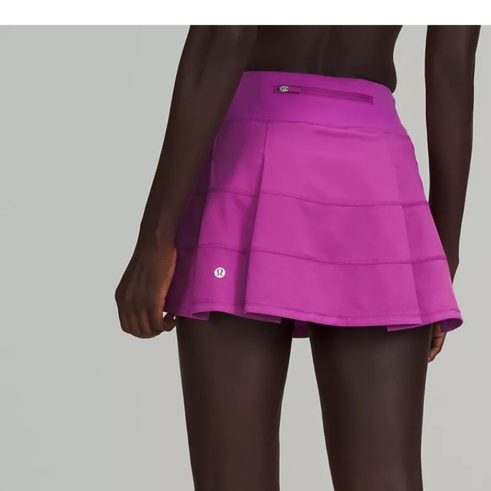 NWT LULULEMON Pace Rival Mid-Rise Tennis Golf Skirt Vivid Plum Size 4 Reg 12" - Picture 4 of 5